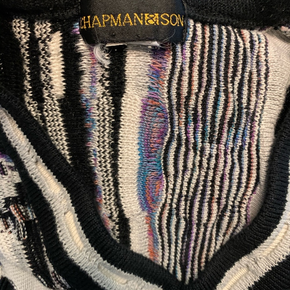 Chapman Vibrant Mercerized Hip Hop McGregor Biggie Sweater Vintage Size Small - Picture 3 of 9